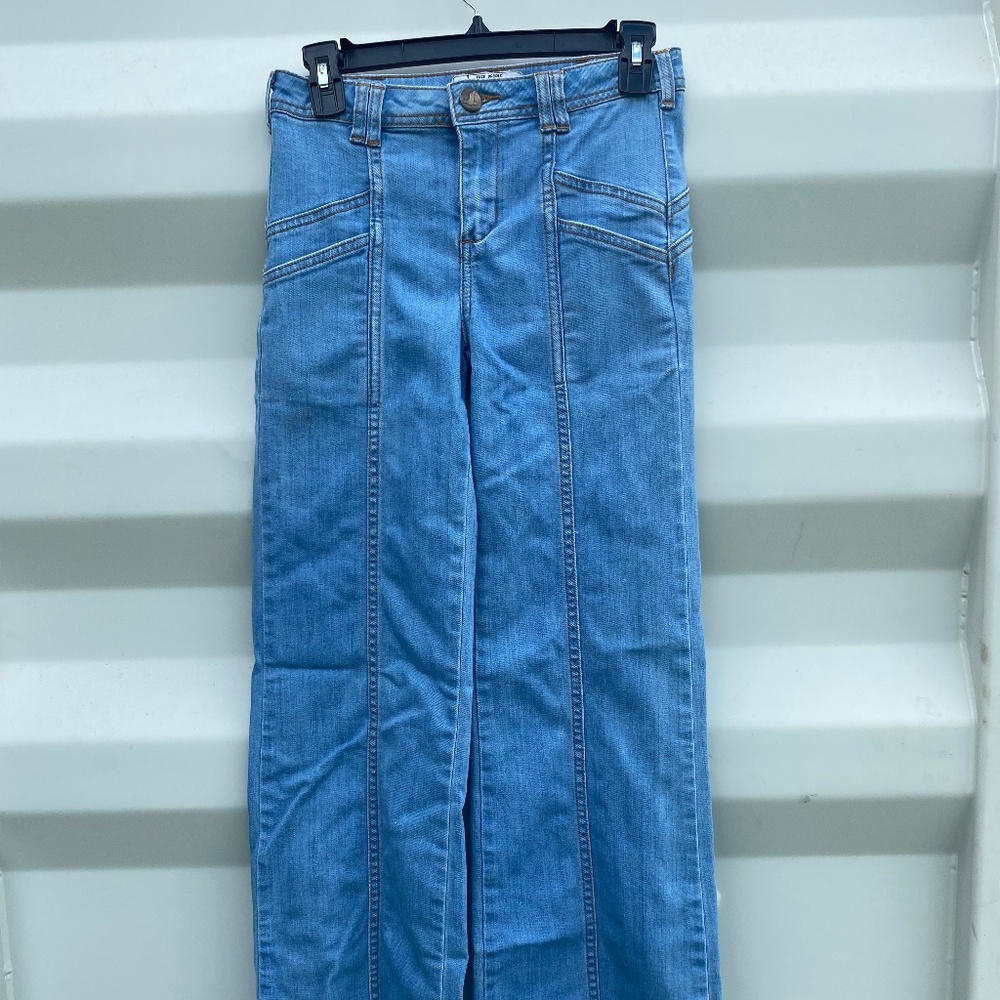 Free People straight wide leg jeans